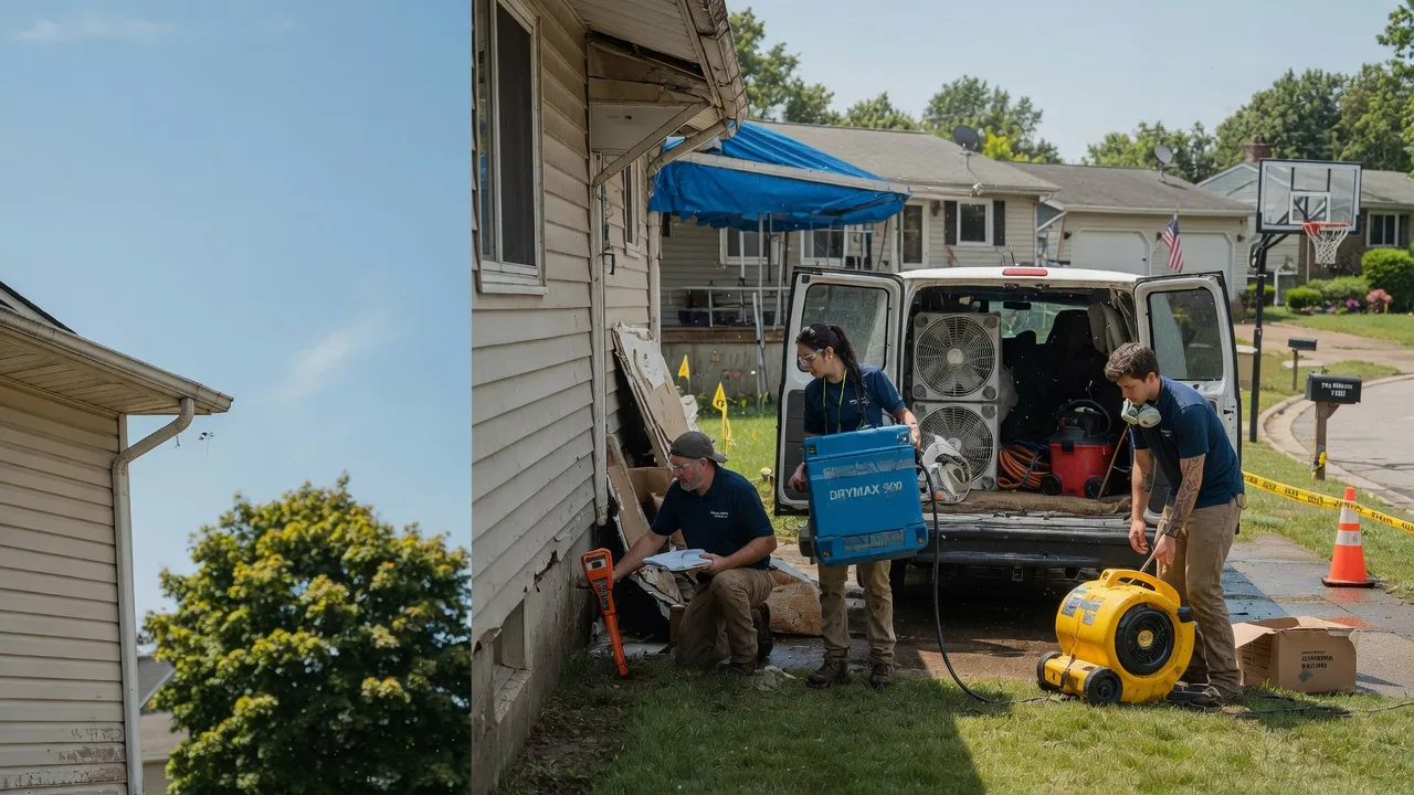 Ceiling Leak Cleanup in Collins, WI near me
